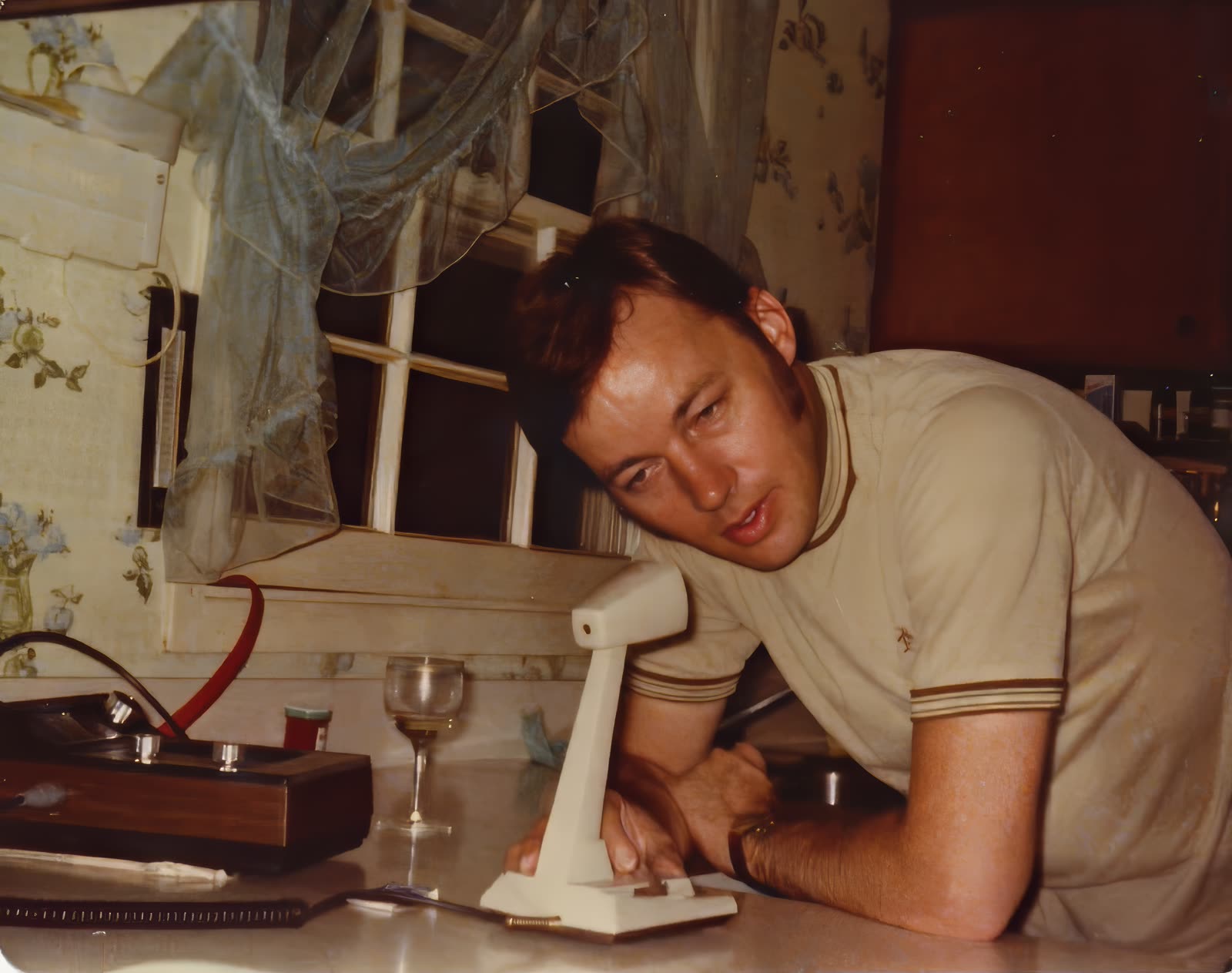 My father at his desk in the early 1980s