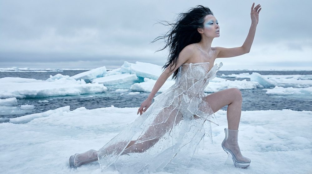 Ice dress portrait