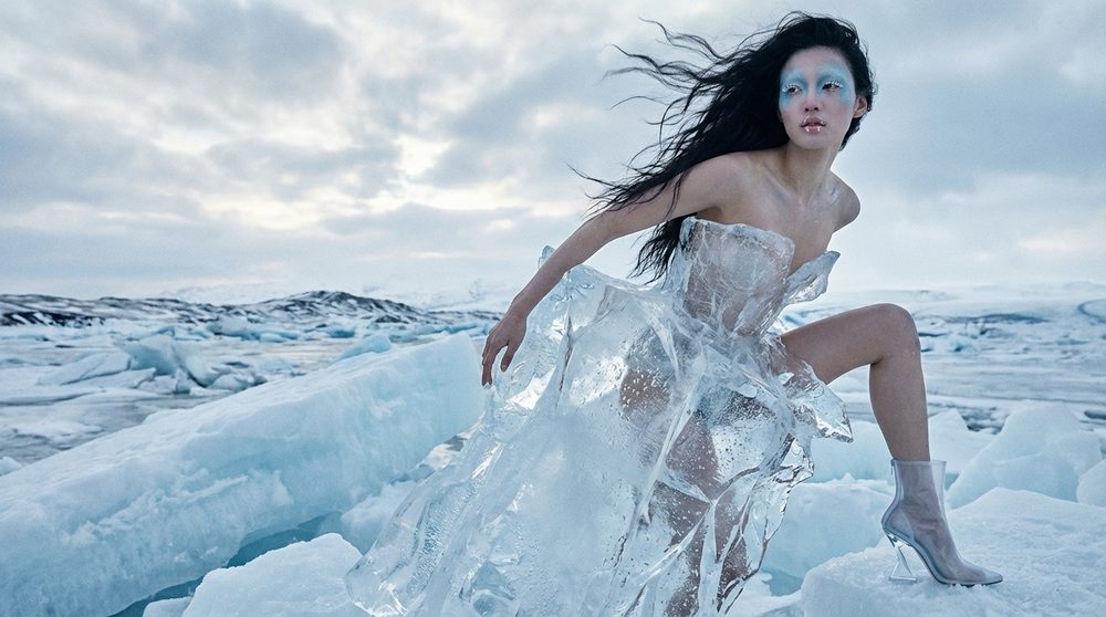 Ice landscape portrait