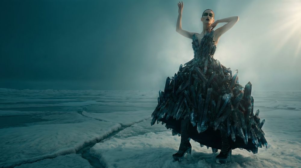 Dark crystal dress portrait