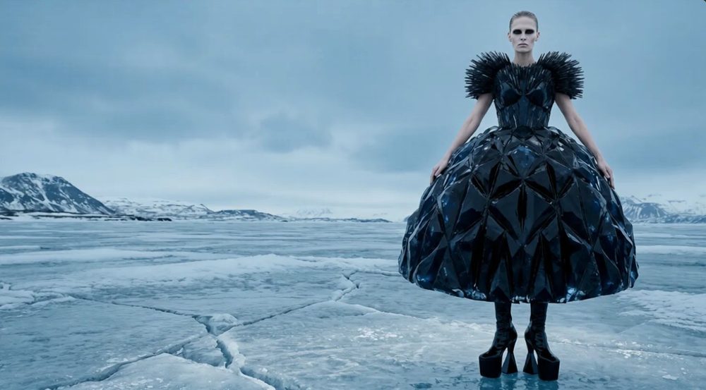 Crystal dome dress portrait