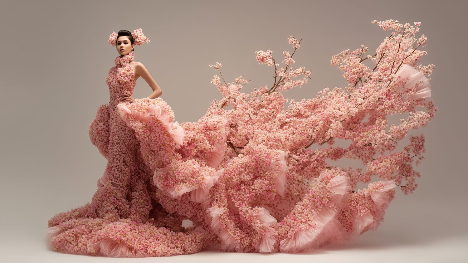 Cherry blossom gown