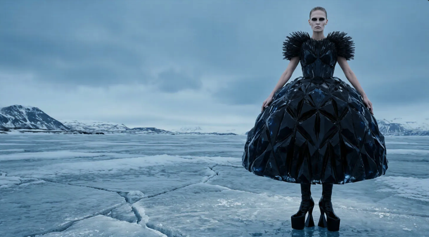 Ice dress black portrait